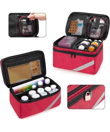Trunab Red Storage Bag for Medical Care | First Aid Box & Weekly Tablet Organizer for Emergency Medicine & Supplements - Buy Online on GoSupps.com