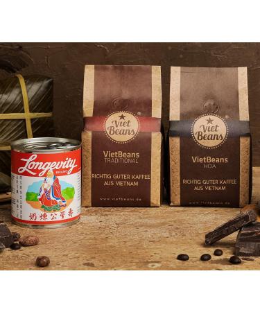 Vietnamese Coffee Starter Set | Vietbeans 2 x 250g + Phin Filter + Condensed Milk | Authentic High-Quality Vietnamese Coffee - Buy Online on GoSupps.com