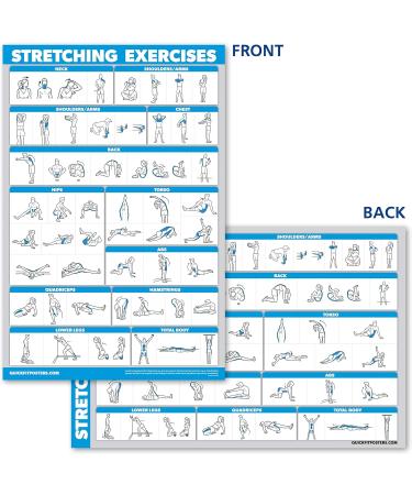 Quickfit 10 Pack Exercise Workout Poster Set Dumbbell Kettlebell Yoga & More Perfect for Home Gym & Fitness Training 18 x 27 - Buy Online on GoSupps.com