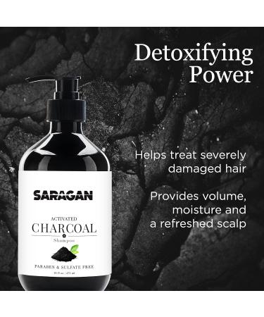 Activated Charcoal Shampoo - Natural & Sulfate Free Clarifying Shampoo with Keratin Argan & Jojoba Oils for All Hair Types - Detox Shampoo for Women & Men (16 oz - Buy Online on GoSupps.com