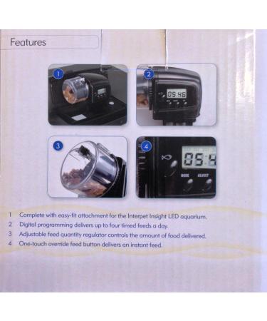 Interpet Insight Aquarium Auto Feeder - Black | Convenient Automatic Fish Feeding Solution - Buy Online on GoSupps.com