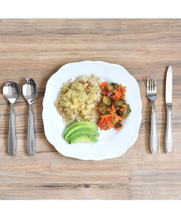 7 oz Weighted Eating Utensils by Celley - 4pc Stainless Steel Set for Parkinson's & Tremors - Old English Bead Design - Buy Online on GoSupps.com