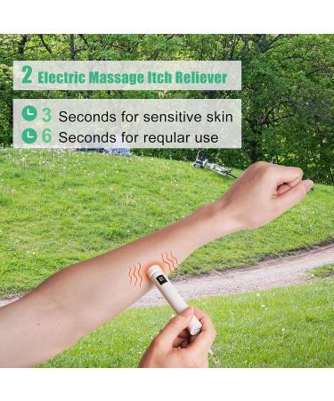 Electric Massage Itch Reliever - 2-in-1 USB Rechargeable Device with 3 Temperature Settings & Vibration for Fast Itch Relief | Summer Outdoor Gadget | International Shipping - Buy Online on GoSupps.com