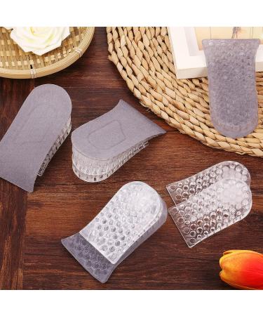 Invisible Height Increase Insoles - 2 Pairs Heel Lift Inserts with 3-Layer Support | Height-Adjustable Shoe Pads for Foot Cushioning - Gray - Buy Online on GoSupps.com
