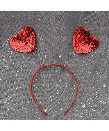 Soochat Love Heart Sequin Headband - Valentine's Day Hair Hoop for Party & Props - Buy Online on GoSupps.com