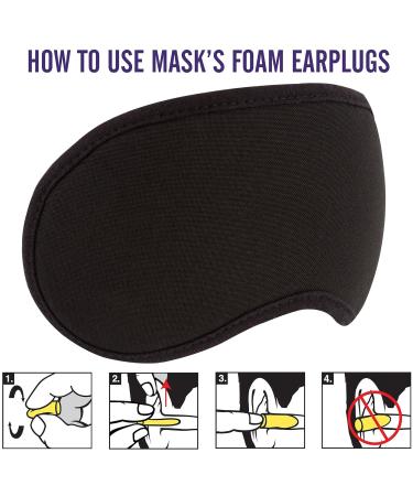 Black Sleep Mask for Women and Men - Comfortable Eye Mask for Sleeping - Buy Online on GoSupps.com