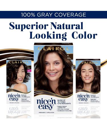 Clairol Nice'n Easy 4W Dark Mocha Brown Permanent Hair Dye 6.26 Fl Oz - Buy Online on GoSupps.com
