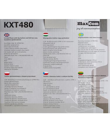 Maxcom KXT480BB UK Big Button Corded Phone with LCD Display and Photo Memory Buttons - White - Buy Online on GoSupps.com