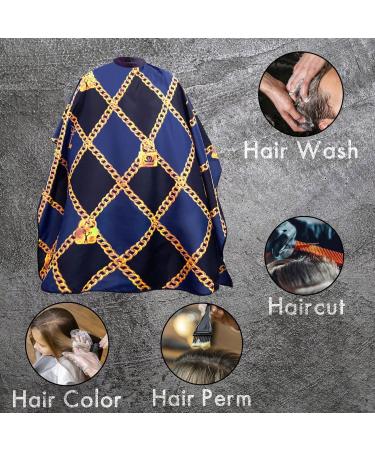 King Midas Barber Cape - Professional Waterproof Hair Cutting Cape for Men & Women - Blue & Black - Buy Online on GoSupps.com