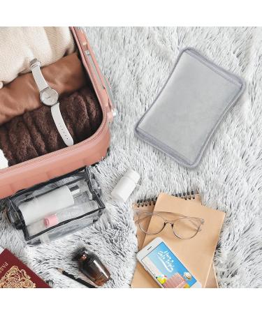 MONHOUSE Rechargeable Electric Hot Water Bottle in Dark Grey - Hand Warmer Massaging Heat Pad - Soft & Cozy Heated Bag with Waist Belt - 27 x 18 cm - Buy Online on GoSupps.com