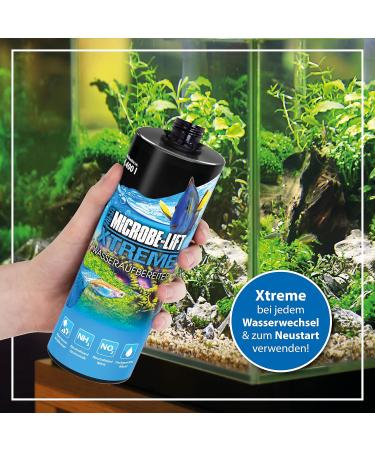 Microbe-Lift Xtreme 236ml - Safe Aquarium Water Treatment Removes Chlorine & Heavy Metals for Sea & Freshwater - Buy Online on GoSupps.com