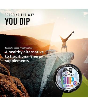 TeaZa Energy Tropical Chill Mix with Relora - Calming Formula, Tobacco and Nicotine Free, 4 Pack - Buy Online on GoSupps.com