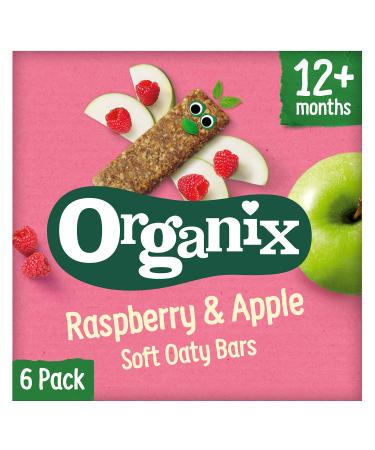Organix Raspberry and Apple Soft Oaty Bar 6 x 30g 6 Count (Pack of 1)