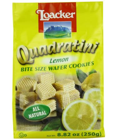 Loacker Quadratini Lemon Wafer Cookies, 8.82 Ounce