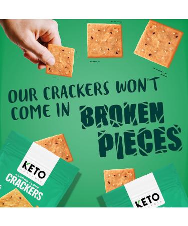 Keto Naturals - Almond Crackers Rosemary & Garlic Gluten free 8 Count of 64g Rosemary & Garlic 64 g (Pack of 8) - Buy Online on GoSupps.com