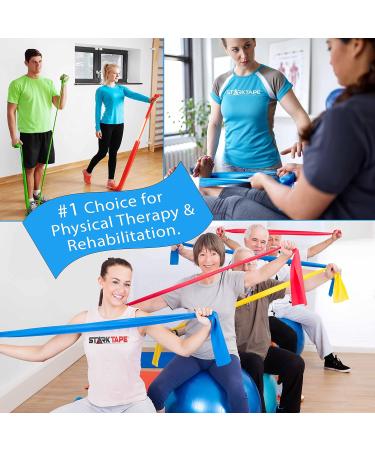 Resistance Bands for Physical Therapy & Home Exercise - Latex & Non-Latex - 50 Yards Roll | SET5-ALL - Buy Online on GoSupps.com