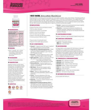 Buy Systemic Formulas #433 GCEL - Premium Health Supplements for Enhanced Wellness | Global Shipping Available - Buy Online on GoSupps.com