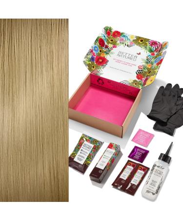 9N Light Natural Blonde Permanent Hair Color Dye Kit (Color Developer Barrier Cream Gloves Cleaning Wipe Shampoo and Conditioner) Radiant Color that Lasts up to 8 Weeks