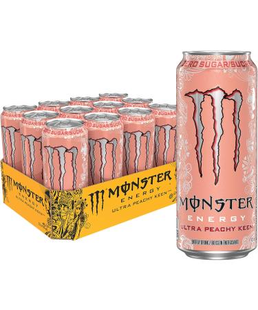 Monster Energy Punch Khaotic 473mL Cans Pack of 12 & Ultra Peachy Keen 473mL Cans Pack of 12 - Buy Online on GoSupps.com