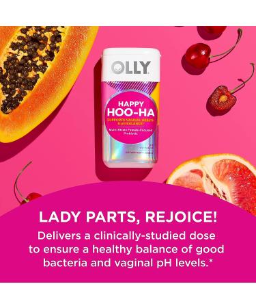 OLLY Happy Hoo-Ha Capsules - Probiotic for Women - 10 Billion CFU - 25 Count - Gluten Free - Buy Online on GoSupps.com