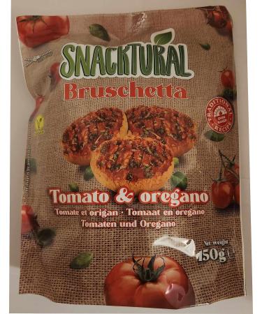 Bruschetta snack Tomato & oregan. Ideal for salads Vegan