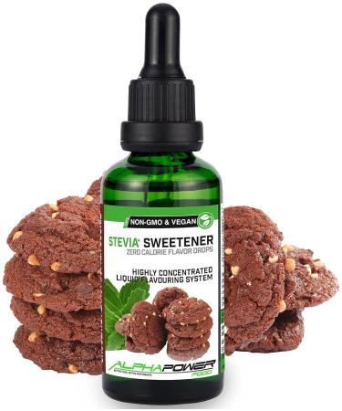 Alphapower Food Stevia Flavor Drops | 100% Natural Liquid Aroma & Sugar Substitute for Desserts Smoothies Muesli & More - White Chocolate Butter Biscuit Apple Pie Chocolate Cookie Cheesecake - Buy Online on GoSupps.com