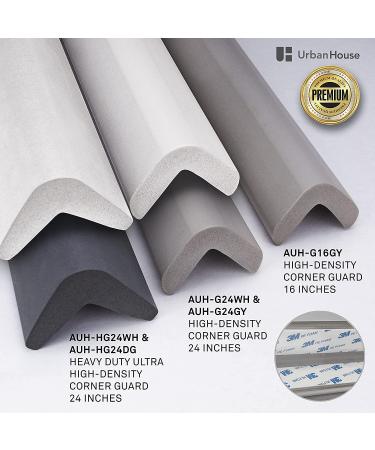 urbanhouse Ultra High-Density Heavy Duty Corner Guard Edge Protector & Bumper for Parking Garages  Workshops and Warehouses - Dark Grey  24 Inches - 1 Each Dark Gray - Corner - Buy Online on GoSupps.com