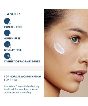 Lancer Skincare Anti Aging Moisturizer with Hyaluronic Acid - Nourishing Face Cream for Women with Combination Skin - 1.7 Fl Oz - Buy Online on GoSupps.com