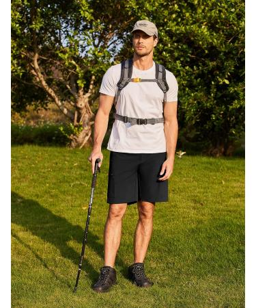 COOFANDY Men's Quick Dry Hiking Cargo Shorts - Black, Medium - Buy Online on GoSupps.com