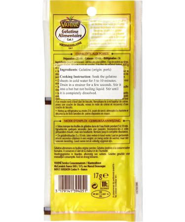 Vahine Gelatine 9 Sheets x 2 g 1 - Buy Online on GoSupps.com
