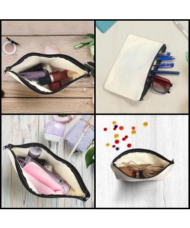 Belle Vous Multi-Purpose Zipper Fabric Bags Set of 12 - Ideal for DIY Cosmetics Travel Office Supplies & Money Storage - Unisex Design - Buy Online on GoSupps.com