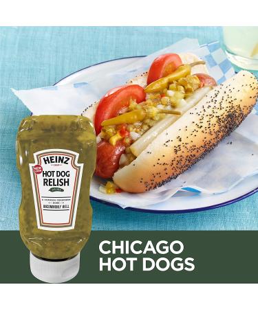 Heinz Hot Dog Relish 12.7 fl oz Bottle - Classic Condiment for Hot Dogs - 1 Pack - Buy Online on GoSupps.com