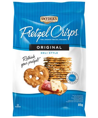 Snyder's of Hanover Snyder's Of Hanover Deli Style Pretzel Crisps - All Natural Baked Original Flavour - 85g Pack of 8 Crunchy Pretzel Cracker