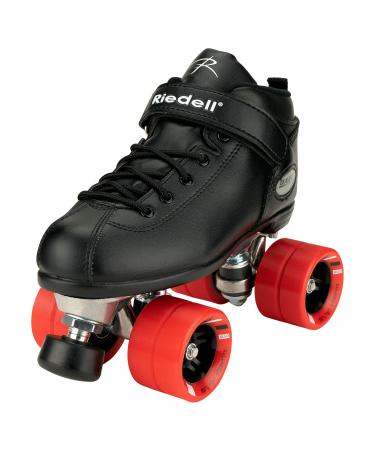Riedell Skates - Dart - Quad Roller Speed Skates Black 10