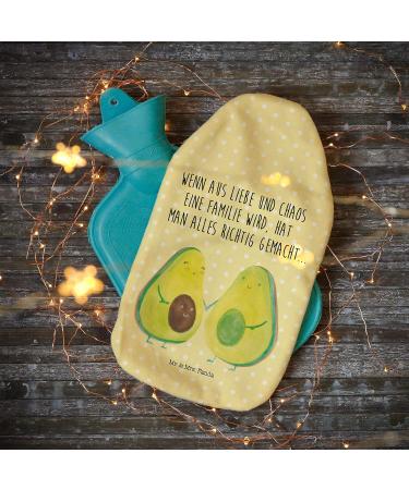Mr. & Mrs. Panda Avocado Couple Warm Bottle - Perfect Gift for Love Family & Pregnancy | Healthy Heat Bottle Cover - Yellow - Buy Online on GoSupps.com