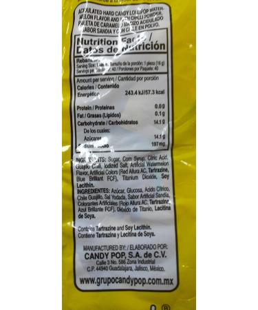 Dulces Vero Vero Rebanadita Paletas Sabor Fresa Con Chile Mexican Hard Candy Chili Pops 40 Pc - Buy Online on GoSupps.com