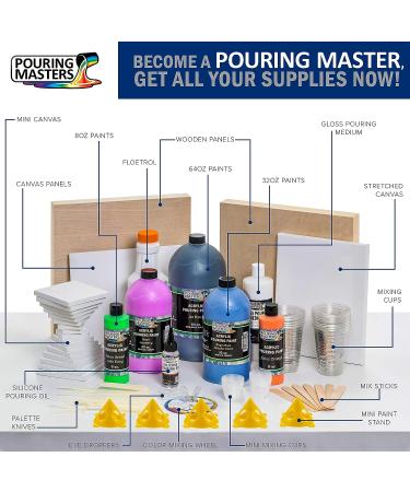 Pouring Masters 24 Karat Gold Metallic Acrylic Pouring Paint - 8oz Pre-Mixed Water-Based for Canvas, Wood, Paper, Crafts & More - Buy Online on GoSupps.com