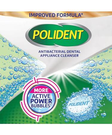 Polident Smokers Antibacterial Denture Cleanser Tablets - 120 Ct - Buy Online on GoSupps.com