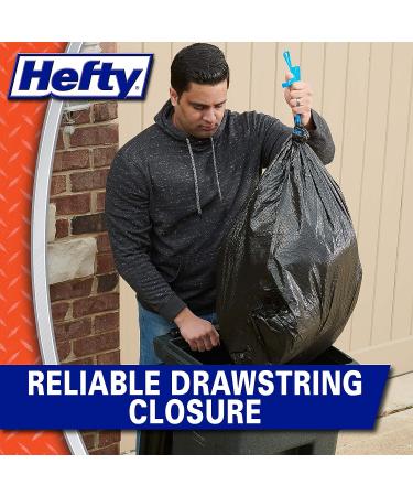 Hefty Ultra Strong 30 Gallon Trash Bags, 25 Count, Black, Unscented - Buy Online on GoSupps.com
