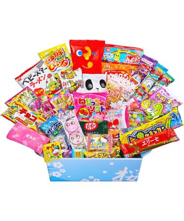 Sakura Box: 40 Piece Japanese Candy & Snacks Dagashi Set - Perfect Food Gift - Buy Online on GoSupps.com