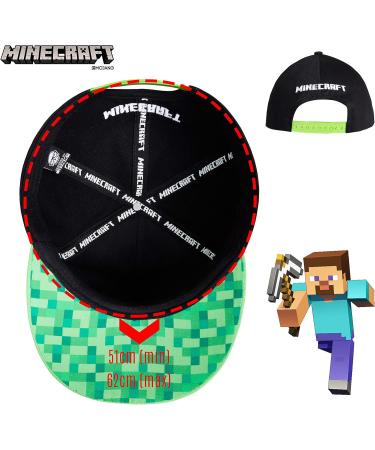 Minecraft Hat for Children | Black Pixelated Green Grid Cap with Logo | Perfect Accessories for Boys Ages 3+ - Buy Online on GoSupps.com