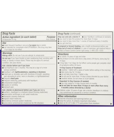 Equate Omeprazole 20mg Acid Reducer - 42 Delayed Release Tablets - Buy Online on GoSupps.com