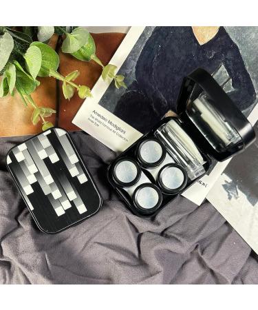 2 Kits Portable 4-in-1 Contact Lens Container & Holder - Travel & Home Storage Set (2 Black Sets) - Buy Online on GoSupps.com