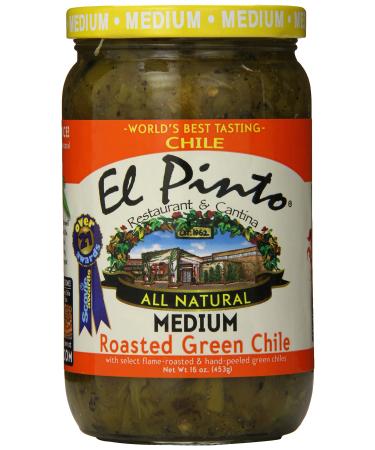 El Pinto - Medium Roast Chopped Green Chile (16 oz, 6 Pack) New Mexico Hatch Chile