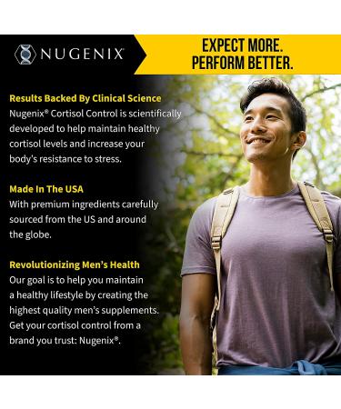 Nugenix Cortisol Control - Adrenal Support Supplement for Men | 60 Capsules - Buy Online on GoSupps.com