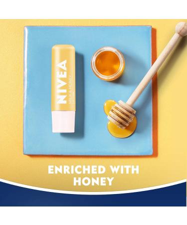 NIVEA Milk and Honey Lip Balm Stick with Shea Butter 4 Pack - 0.17 Oz Sticks - Buy Online on GoSupps.com