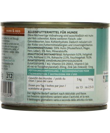 Rinti Dog Food Sensitive Chicken & Rice - 12 Pack (185g x 12) | Premium Nutrition for Dogs - Buy Online on GoSupps.com