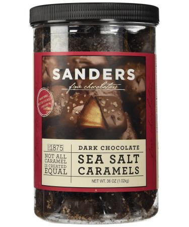 Sanders Dark Chocolate Sea Salt Caramels - 36 ounces (2.25 pounds) 1