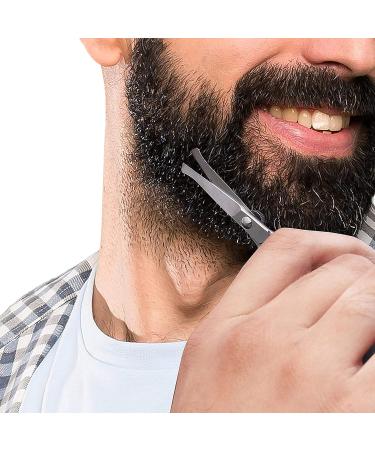 Kovira Precision Nose Hair Scissors - Adjustable Tension - 10.16cm/4 Inch - Rounded Safety Trimmer for Nasal Hair, Eyebrows, Ear Hair & Beards - Buy Online on GoSupps.com