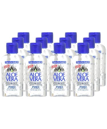 Fruit of the Earth Aloe Vera Gel 2 oz (Pack of 12) - Soothing Aloe Gel for Skin Care - Buy Online on GoSupps.com